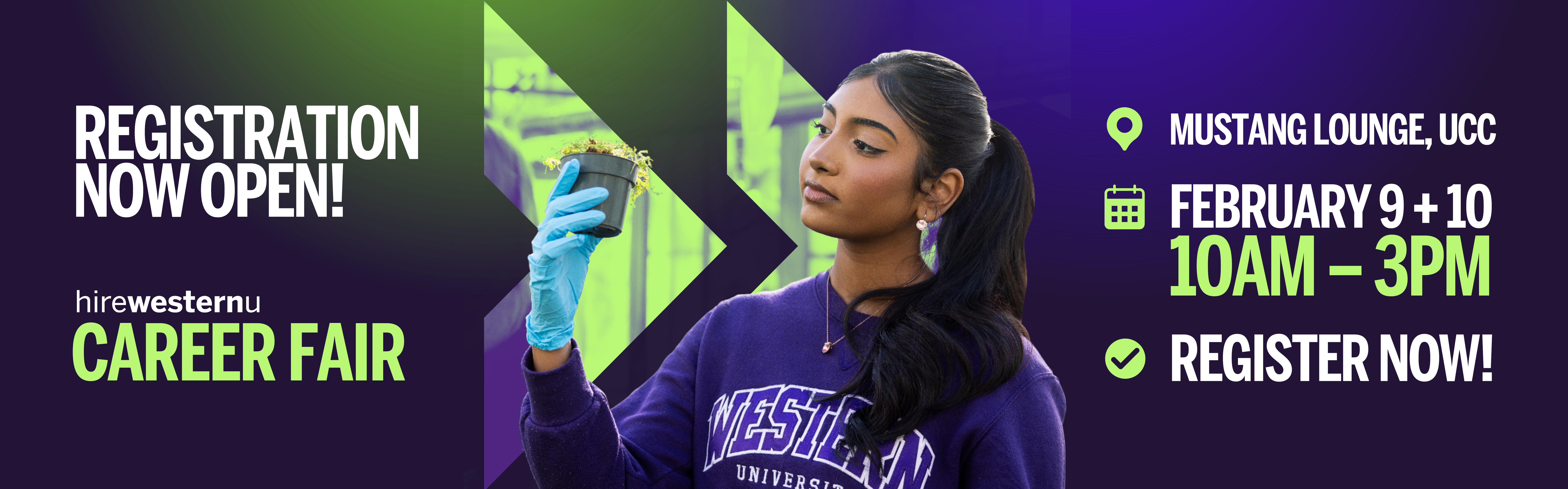 hirewesternu Career Fair, February 9 & 10. Register now!